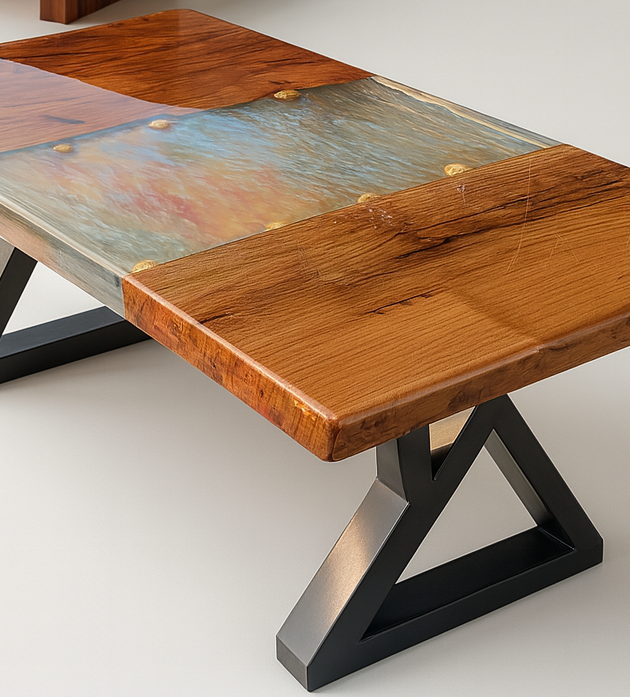 Wood and Epoxy Coffee Tables